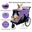 2-in-1 Bike Trailer & Push Cart for Pets - Detachable Bike Hitch & Push Handle Included - Quick Release Wheel, Internal Leash, Dual Cup Pockets and Underneath Storage Bag,  Holds Pets Up to 100 lbs