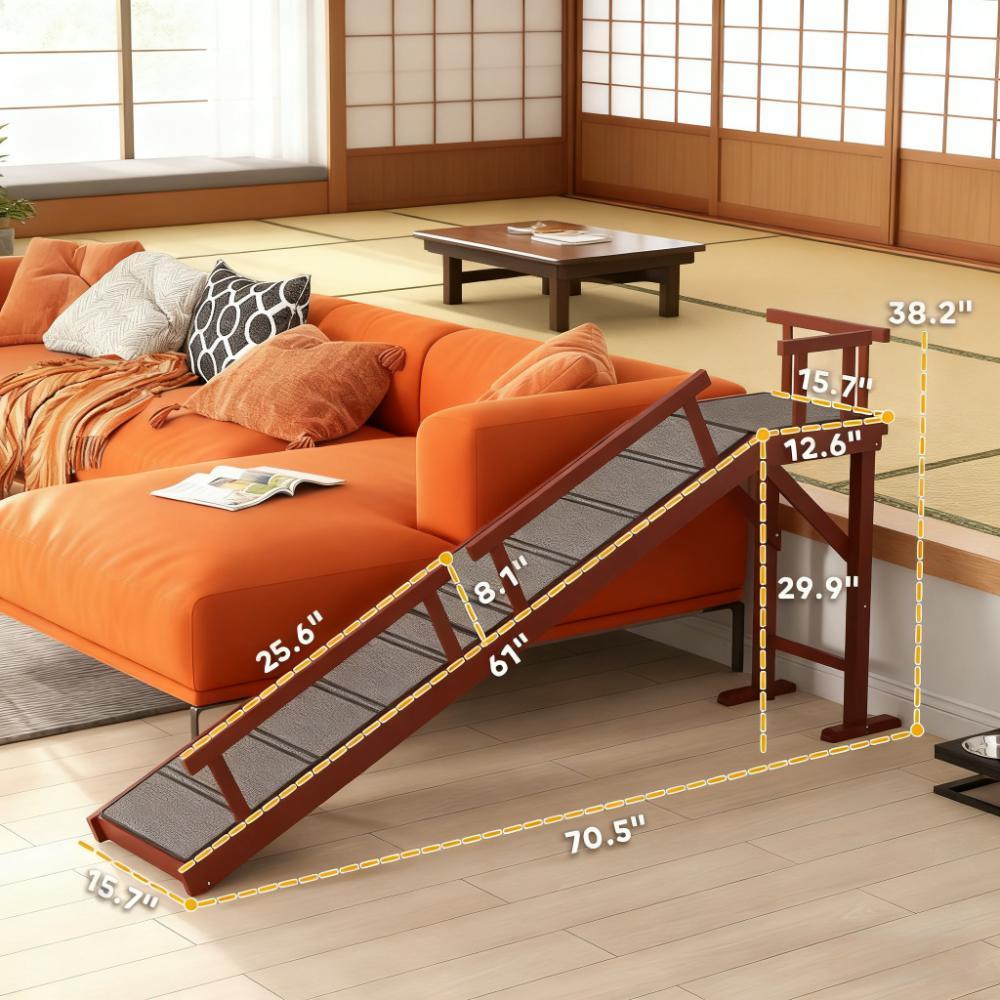 70.5" Long Wooden Dog Ramp
