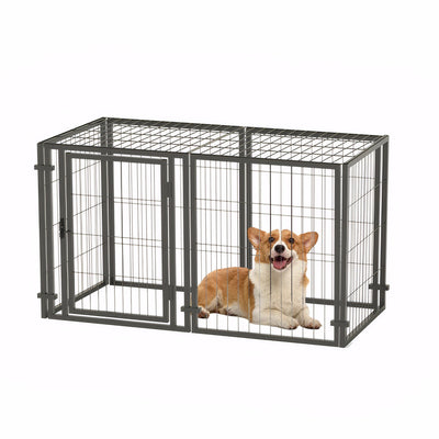 47.2" Dog Crate for Small Medium Large Dogs, Puppy Dog Playpen for Yard Indoor Outdoor Use, Pet Dog Cage Kennel (47.2"L x 23.6"W x 23.6"H)