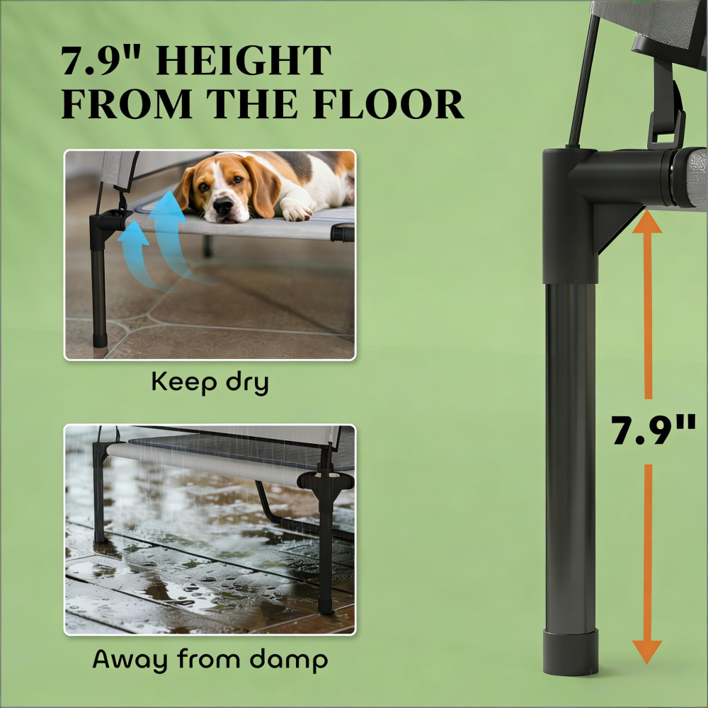 Pet Cot with Pad,Elevated Portable Dog Cot