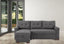 Destiny 84' Dark Gray Linen Reversible Sleeper Sectional Sofa with Storage Chaise
