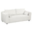 Modern Loop Yarn Fabric Sofa with One-Piece Seat Frame, Extra Wide Domed Arms, White Boucle, 82*36 Inches