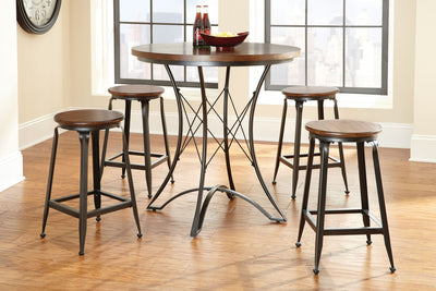 Adele - 5 Piece Dining Set With Counter Height Table - Dark Brown