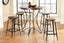 Adele - 5 Piece Dining Set With Counter Height Table - Dark Brown