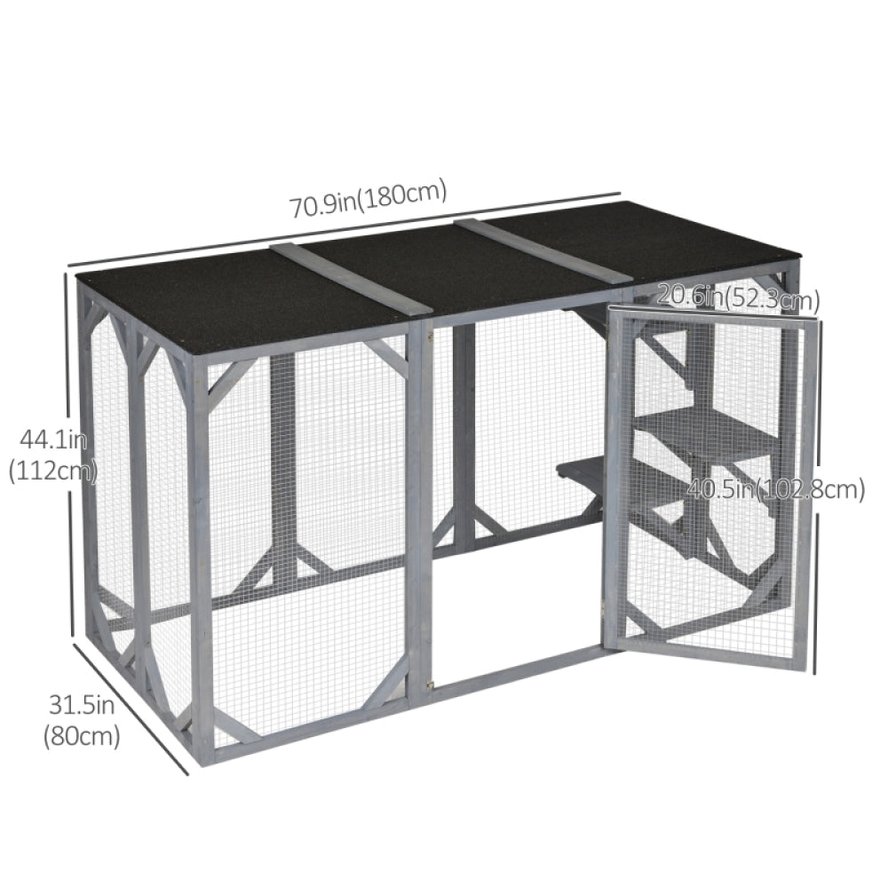 Large Wooden Outdoor Cat Enclosure Catio Cage