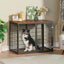 47'' Dog Crate Dog Cage Furniture with 3 Doors,for Large & Medium Dogs.Rustic Brown