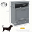 Pet Feeder Station Storage Cabinet, with Dog Raised Bowls, Gray