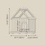 Transparent Roof Pet House with Floral Carving  FSC-Certified Cedar Indoor Shelter for Cats & Small Dogs 24*22*32