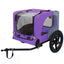 Dog Bike Trailer - Folding Pet Trailer Car for Bicycle, Folding Pet Carrier with 20 Inch Wheels, 2 Entrances, Safety Flag, Easy to Connect & Store
