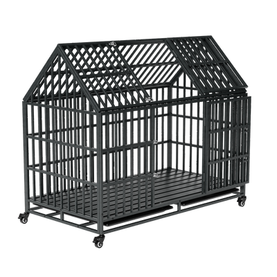 52 Inches Heavy Duty Dog Crate with Roof Top