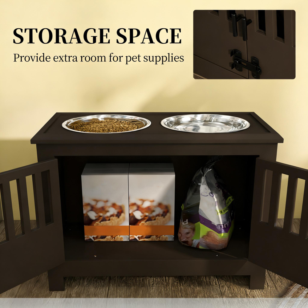 Modern Style Dog Feeding Station,Dog Food Storage Cabinet