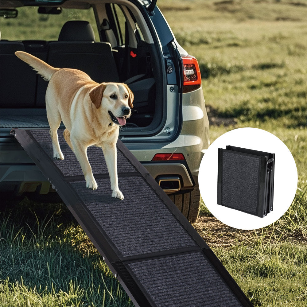 Dog Ramp for Car 71" Long & 19.3" Wide Portable Dog Ramps for Large Dogs with Non-Slip Rug Surface Dog Car Ramp for SUV Car & Truck, Folding Dog Ramp Up to 250LBS