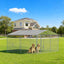 Steel  Dog Fence w/ Canopy Dog Kennel 157.5" L x 157.5" W x 91.25" H