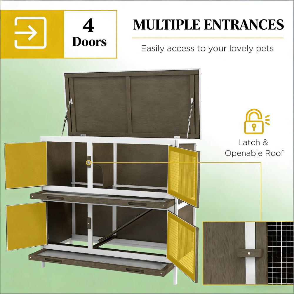 Pet House,Wooden Small Animal Cage