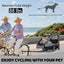 Pet Bike Trailer Dog Cart for Bicycle,Suitable for Small and Medium Pets, Easy Folding Cart Frame, Quick Release Wheel, Non-Slip Floor, Internal Leash, Black+Grey