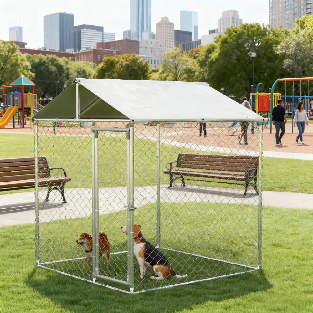 mall Medium Dog Kennel Outdoor with Waterproof Roof
