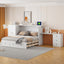 Queen Size Murphy Bed with USB Port, Large Drawer, and Wardrobe/Desk Combo ¨C Versatile White Cabinet Bed