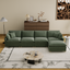 Modular Sectional Sofa,Deep Seat Couch for Living Room , 4 Pillow, Modern L-Shaped Sofa for Living Room Bedroom Apartment,GREEN