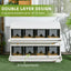 Chicken Nesting Box, 8 Compartment Wood Laying Boxes for Chicken Coop