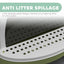 Green  Cat Litter Box with Lid, Scoop, Deodorizing Bags