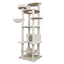 78 in beige cat tree tower with large condo sisal scratching post big hammock and top platform