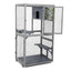 Cat House Catio Outdoor Enclosure with Platforms, 66'' cat condos on Wheels for Outdoor Patio, Dark Gray