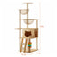 59" Modern Cat Tower, Wood Cat Tree Tower for Indoor Cats, Cat Treewith Sisal-Covered Scratching Posts and Top Perch, Cat Condo with Acrylic Hammock for Small Large Cats
