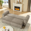 Corduroy Upholstered 3 Seat Sofa Couch,2-in-1 Convertible Sleeper Sofa with Cushions and Storage for Living Room,Apartment,Office,Light Brown