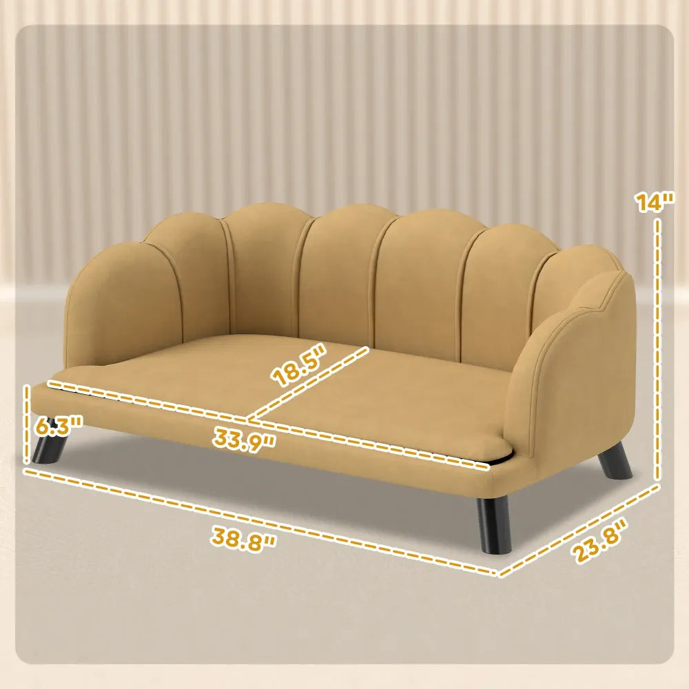 Coffee  Pearl Design Pet Sofa