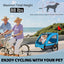 Pet Bike Trailer Dog Cart for Bicycle,Suitable for Small and Medium Pets, Easy Folding Cart Frame, Quick Release Wheel, Non-Slip Floor, Internal Leash, blue+Grey