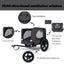 Outdoor Heavy Duty Collapsible Pet Bike Trailer with 16-Inch All-Terrain Wheels & Universal Hitch – Foldable Dog/Cargo Carrier Cart for Bicycles, black+dark gray