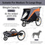 2-in-1 Bike Trailer & Push Cart for Pets - Detachable Bike Hitch & Push Handle Included - Quick Release Wheel, Internal Leash, Dual Cup Pockets and Underneath Storage Bag,  Holds Pets Up to 100 lbs
