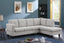 Santiago 96' Light Gray Linen Sectional Sofa with Right Facing Chaise