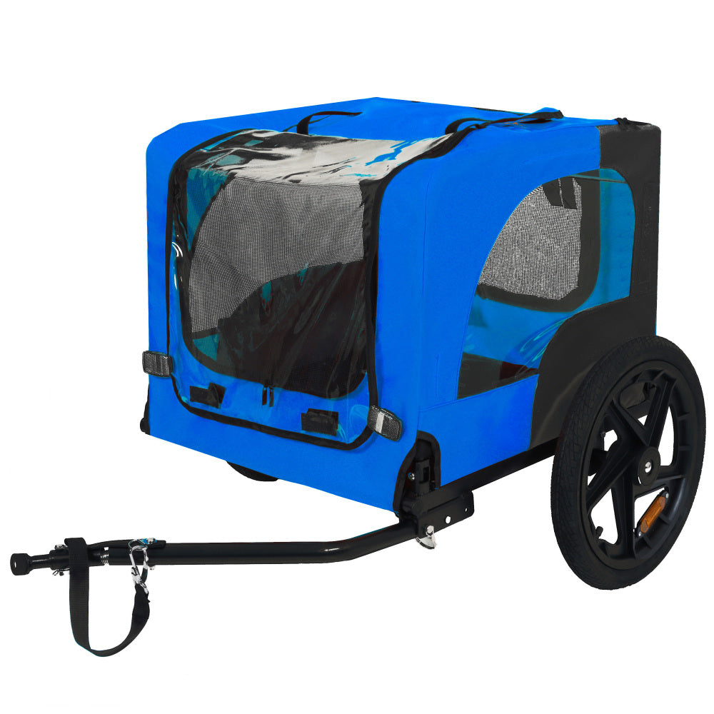 Pet Bike Trailer Dog Cart for Bicycle, Suitable for Small and Medium Pets, Easy Folding Cart Frame, Quick Release Wheel, Non-Slip Floor, Internal Leash