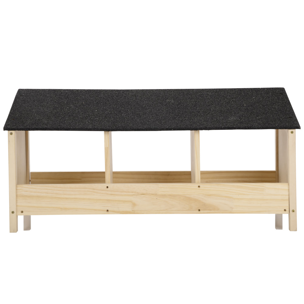 Chicken Coop with Waterproof Roof and 3 Nest Areas