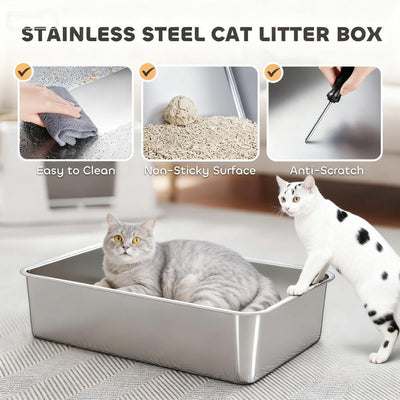 Cat Litter Box ,Top And Side Entry Enclosed Litter Box With Flip Top