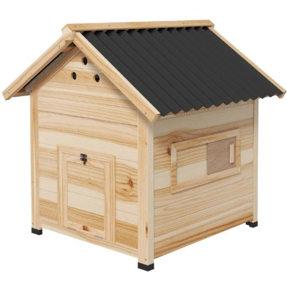 Pet Coop,Wooden House with Openable Roof