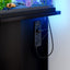 Modern 55-75 Gallon Fish Tank Stand with Power Outlet (4 AC 2 USB Ports), Heavy Duty Aquarium Stand with Cabinet Storage for Fish Tank, Turtle Tank, Reptile Terrarium, 880LBS Capacity, Black