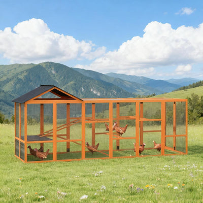 Wooden Chicken Coop for 6 - 10 Chickens