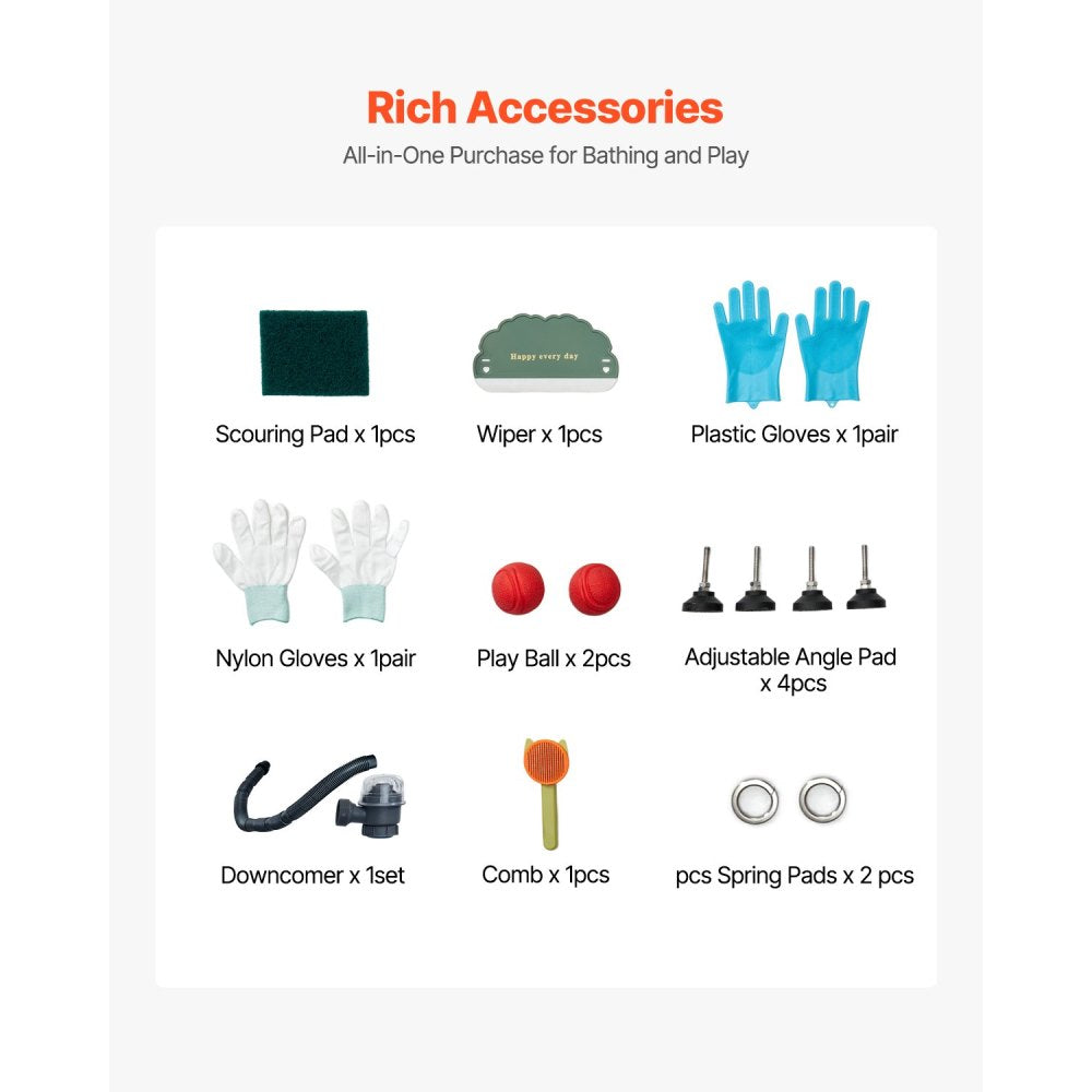 34 inch Dog Grooming Bath Tub Stainless Steel w Faucet for Pets