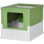 Cat Box,Fully Enclosed Cat Litter Box with Front Entry