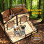 Dog House Wooden Dog Kennel Weatherproof with Porch, Openable Roof, Removable Bottom, Elevated Floor, Double Room