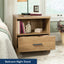 SunJet Country Nightstand with 1 Drawer and Open Shelf, Brown finish