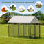 Large Dog Kennel Outdoor Pet Pens Dogs Run Enclosure Animal Hutch Metal Coop Fence with Roof Cover. 7.94'L x 4.13'W x 5.95'H.