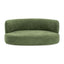 Shep 36" Curved Dog Sofa Bed Medium Moss Green Fleeced Teddy