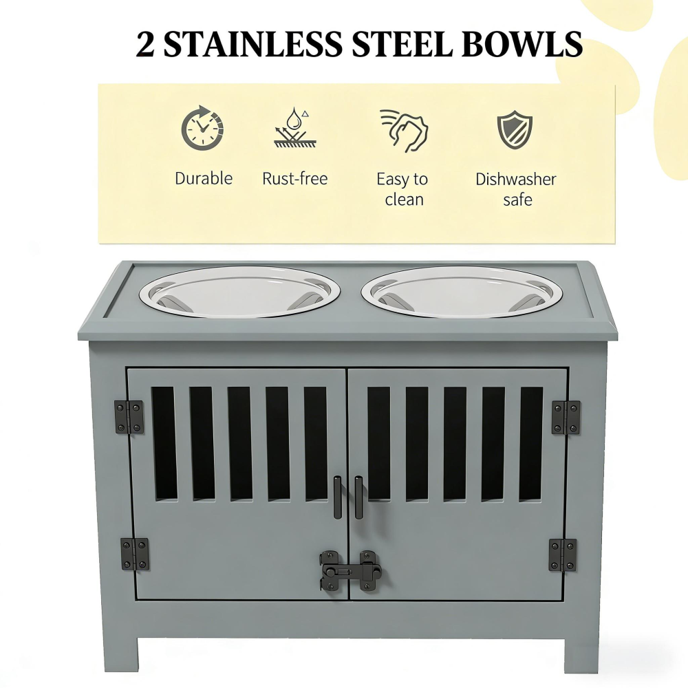 Dog Feeding Station,Dog Food Storage Cabinet