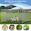 7.5'x7.5' Outside Dog Kennel with Roof Large Metal Chicken Coop with 2 Rotating Bowls and Updated Secure Lock Heavy Duty Dog Kennel for Outdoor Backyard Farm Use