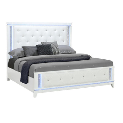 ADALID WHITE FULL BED WITH LED