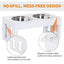 PawHut 23" Modern Decorative Dog Bone Wooden Heavy Duty Pet Food Bowl Elevated Feeding Station - White