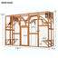 Weatherproof  Catio Outdoor Cat Enclosure, Outdoor Cat house, Natural Wood Playground, Natural Cat Shelf with Litter Box